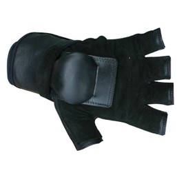Hillbilly Wrist Guard Gloves - Half Finger (Black, Small)