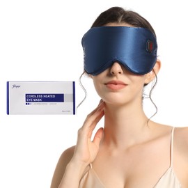 Telepepe Wireless Heated Eye Mask, Warm Eye Compress, 1500 mAh (Blue)