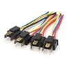 uxcell 4pcs H4 Headlight Bulb Socket Male Wire Harness Cable