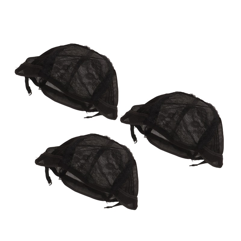 3Pcs Wig Caps for Making Wigs with Elastic Band Nylon