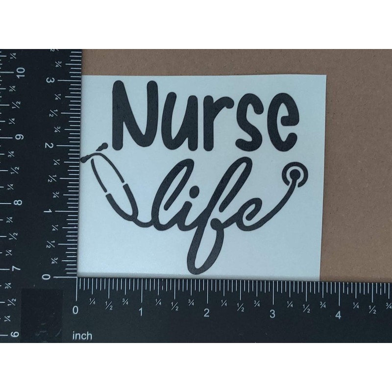 Nurse Decal 4 Pack: Nurse Heartbeat, Heart, Nurse Life, RN