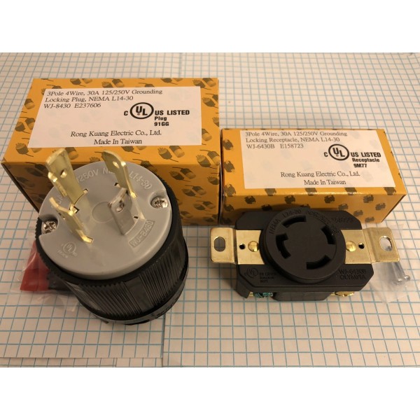 Olympia NEMA L14-30, 3 POLE, 4 WIRE, 30A 125/250V Grounding