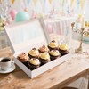 Rarapop 25 Pack Large Cookie Boxes with Window, 16x11x2.5 Inches