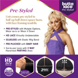Sensationnel Butta Lace Prestyled Wigs - Unit 4 Glueless Hand Tied Deep Lace Part Synthetic Preplucked Hairline (COPPERRED)