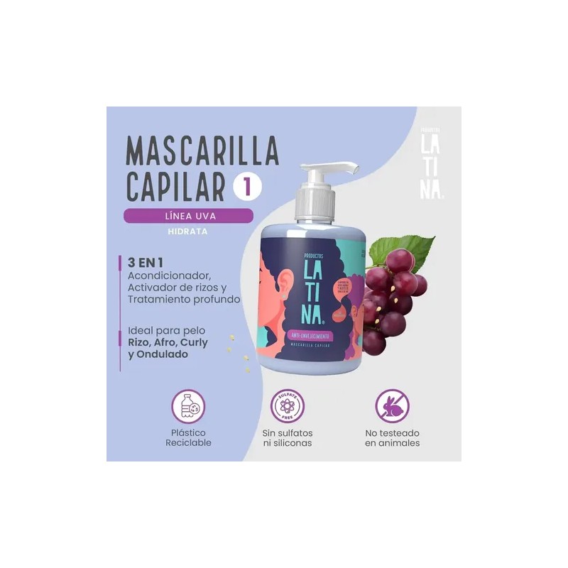 Kit Latina 4 Pzs Shampoo Anti Frizz Activa De Rizos