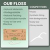 Natural Dental Floss Picks 75 Pack – Organic Biodegradable Floss
