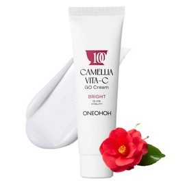 Camellia Vita-C GO Cream, Vitamin C + Niacinamide + Idebenone + Camellia Discoloration Correcting Moisturizer,Evens Skin Tone & Dark Spots, Korean Skincare 1.69 fl.oz