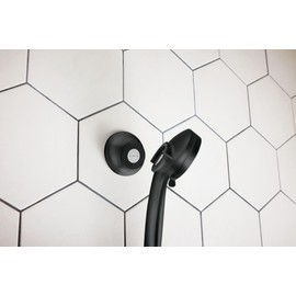 Moen 186117BL Remote Dock for Magnetix Handshowers with Included Wall Bracket or Permanent Waterproof Adhesive Options, Matte Black
