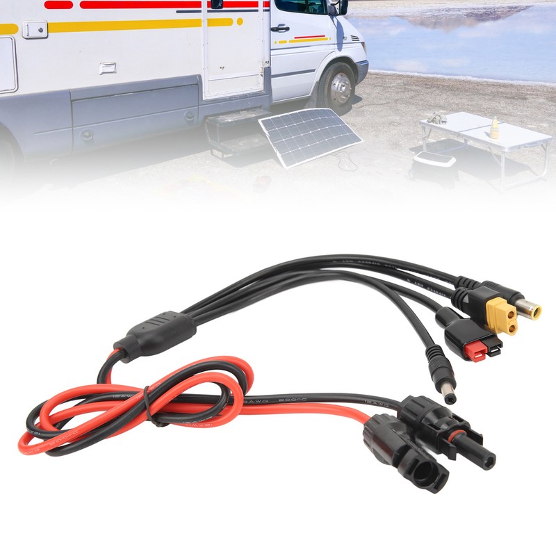 Solar Connector to XT60 Female Adapter Cable Weather Resistant Multi