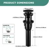 PARLOS Pop Up Drain Stopper with Overflow for Bathroom Sink