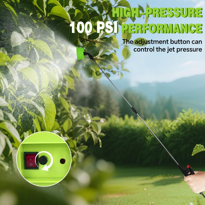 Battery Powered Backpack Sprayer 5.2 Gallon, Compatible with Ma-Kita 18V,