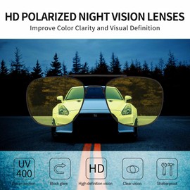 SUNGAIT Men's Military Sunglasses Polarised Pilot Style Bayonet Temple, Verres De Nuit/Black Frame