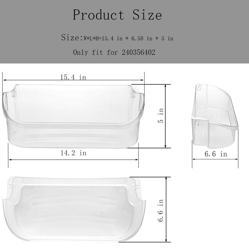 Door Shelf/Bin FFSS2615TP0/O, FFSS2615TS0/O, FFSS2625TS0/O, LGHX2636TF0/O, FFSS2615TE0/O, LFSS2612TF0/O, FFSS2615TE2 for