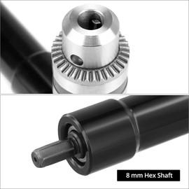 QWORK® Angle Drill Chuck, 90°, Drill Chuck 0.8-10 mm, Aluminium Alloy, Maximum Torque 25 Nm