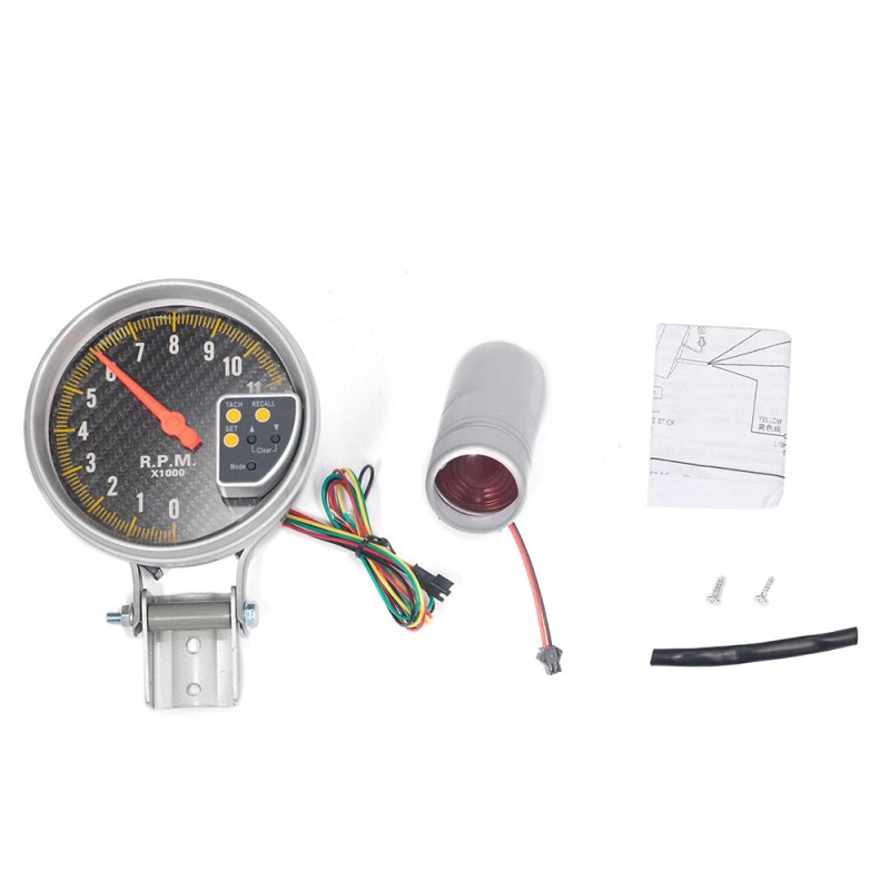 Unbranded 5" Carbon Style Face Tachometer Tach Gauge + Shift