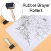 3 Pcs Rubber Brayer Rollers Ink Applicator Printmaking Art Craft