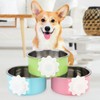 Reshiho Crate Dog Bowl,Removable Stainless Steel Kennel Water Hanging Food
