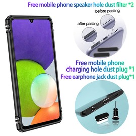 LMDAMZ Heavy Duty Case for Motorola Moto G Stylus 2022, Military Grade Dual Layer Hybrid Cushioning Rubber Bumper Protector with Slide Camera Protector, Built-in 360 Degree Swivel Stand -Black