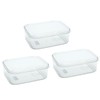 Lustroware Airtight Food Storage Container Set of 3, Micro Clear