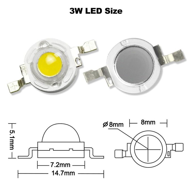 GuuYebe LED Chip, High Power Bulb Lamp Bright Lighting Natural