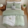 JSD Sage Green Duvet Cover Set Full Size, 3 Piece