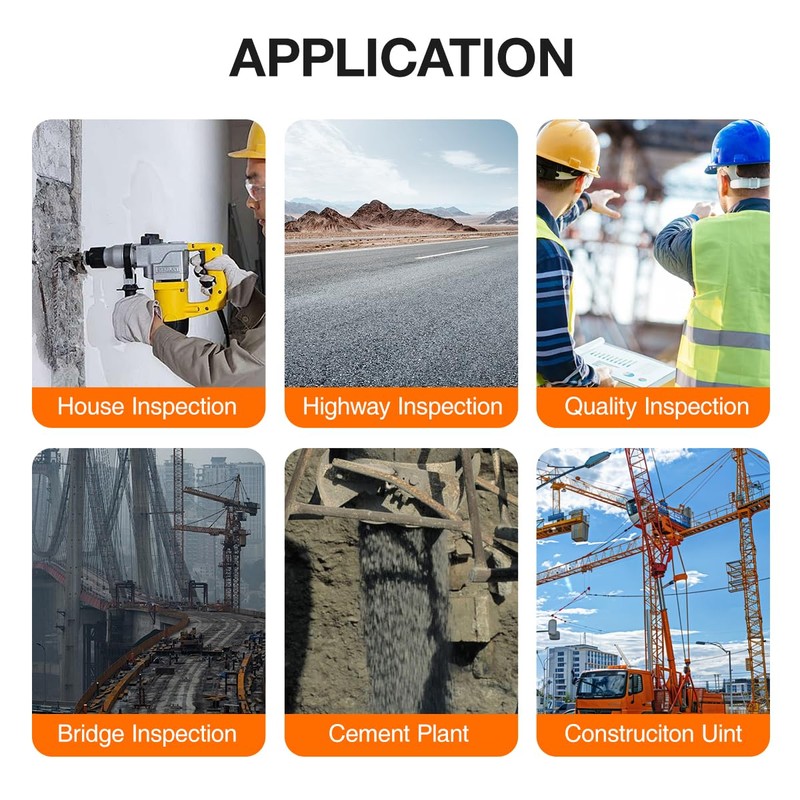 MOETER Concrete Rebound Hammer Tester, Concrete Strength Tester with 10-70MPa