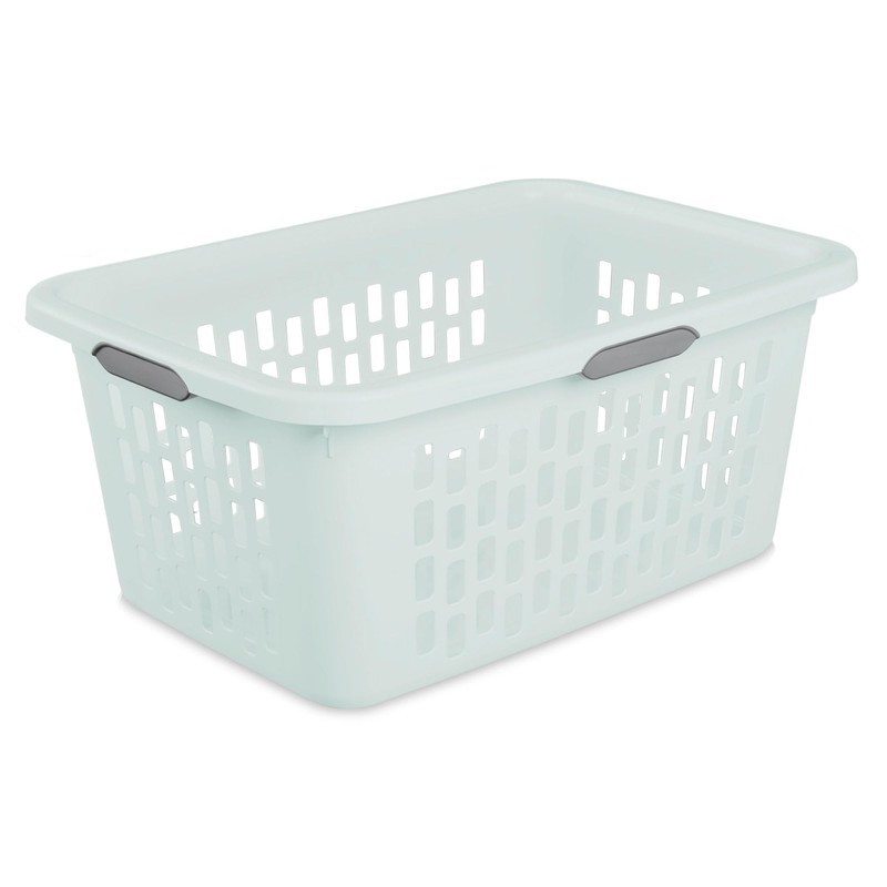 Sterilite Laundry Basket, Plastic Clothes Hamper, Large Rectangle Bin with