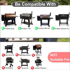 BABORUI 2PCS Heat Deflector Modification for Pit Boss Accessories, Heavy-Duty Steel Heat Deflector Mod for pitboss, Hot Air Gap Plate Increases Grate Temperature