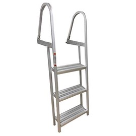 Class A Customs Marine Pontoon Boat Dock Heavy Duty Aluminum 3 Step Removable Boarding Ladder FIXD-PBDL3S-AL
