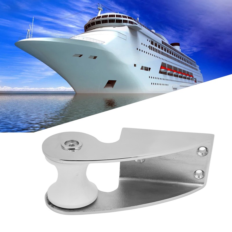 Boat Bow Anchor Roller Bracket Nylon Pulleys Anti Slip Rubber
