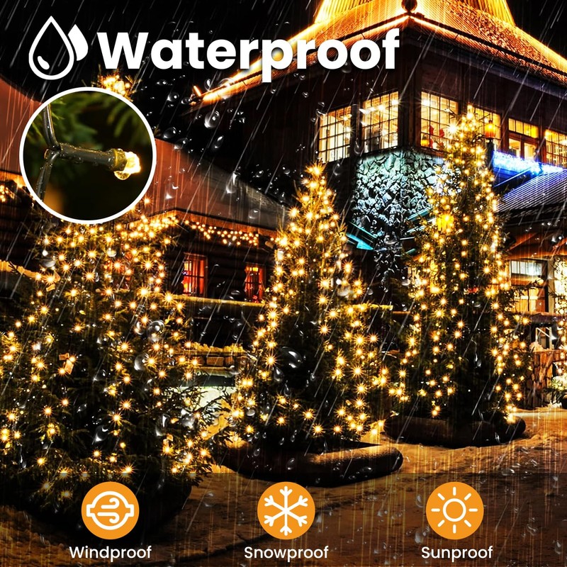 Christmas Tree Lights, 2Mx16 Xmas Tree Lights 400LED Christmas Lights