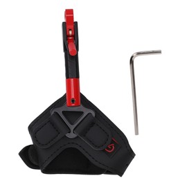 Archery Release Aid PU Iron High Stability Bow Release Wrist Strap for Outdoor Sports Red