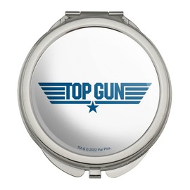 Top Gun Flat Logo Compact Travel Purse Handbag Makeup Mirror