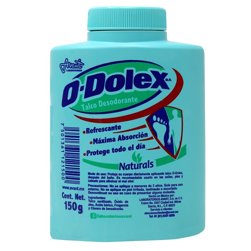 O-DOLEX Naturals TALCO Desodorante 150 G.