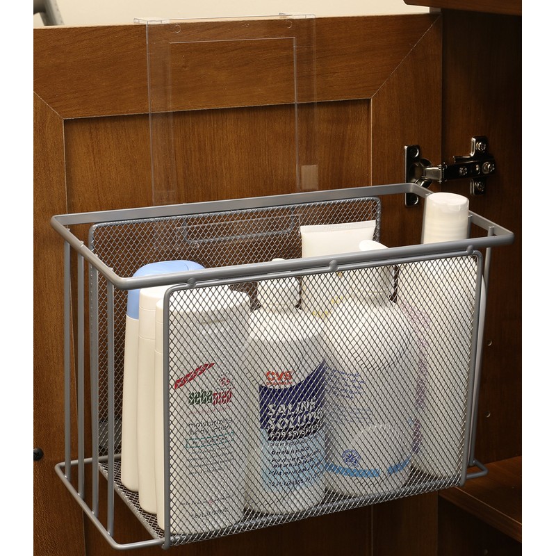 Deco Brothers Over Cabinet Door Organizer, Silver