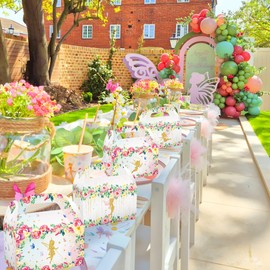BACH AND BOOZY Fairy Party Favours Boxes Fairy Mushroom Party Boxes Wild Mushroom Party Supplies Fairy House Party Favors Boxes Bags Pack of 12