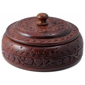 Indian Glance Wooden Large Spice Rack Organizer Box | Holder | Containers Without Spices (Masala Dabba Spice Box)