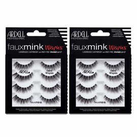 Ardel 아르델 인조 밍크 속눈썹 데미 위스피스 멀티팩, 일상복용 내추럴 룩 속눈썹, 2팩 [4 Count (Pack of 2)] Ardell Faux Mink Demi Wispies Multipack, Everyday Natural Look Eyelashes, 2 Packs [4 Count (Pack of 2)]