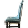 Clean Waterproof Plastic Dining Chair Covers with Backrests, Clear PVC