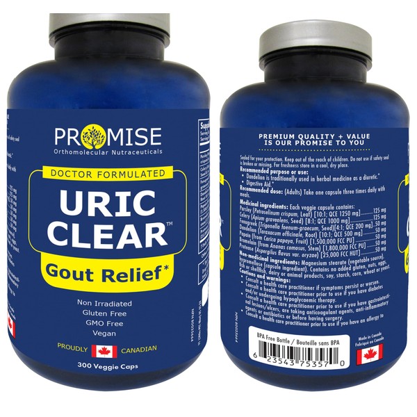 Promise Uric Clear- Uric Acid Cleanse & Gout Reducer -