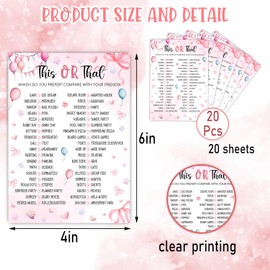 Pink Slumber Party Games Card -Sleepover Stuff- Coquette Pink Bow Themed Sleepover Slumber Party Supplies- Birthday Night Games Creative Idea -This or That- 20 Game Cards