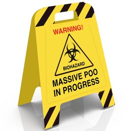 Fathers Day Funny Gift For Dad Joke Present Dads Wet Floor Sign Massive Poo In Progress Prank Gag For Step Dad For Him Boyfriend Partner Husband