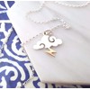 Storm Charm Necklace - Sterling Silver - Cloud and Lightning