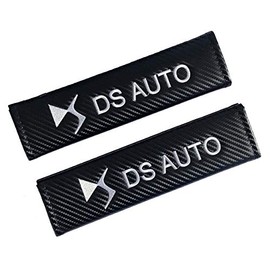 Carbon Fibre 'DS Auto' Racing Style Seat Belt Pads. Pair Supplied. DS DS3 DS4 DS5 DS7 Crossback