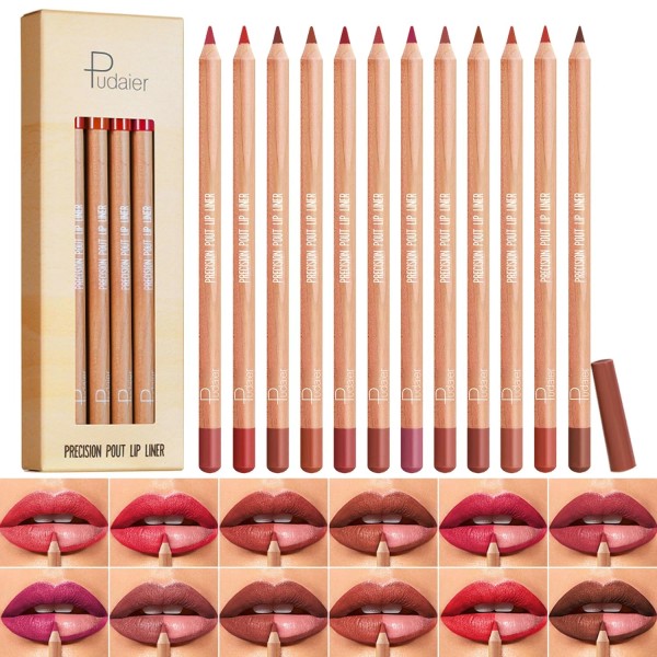 KIMIEYE 12 Colors Lip Liner Set Matte Finish Series Lip