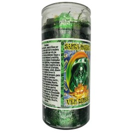Generic Santa Muerte Money Candle Veladora de Santa Muerte Dinero 14 Day Jumbo, Green, PC14-27SM