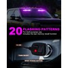HLAUTO 6Z4J Emergency Dash Strobe Lights: 2x16.8 inch Purple White