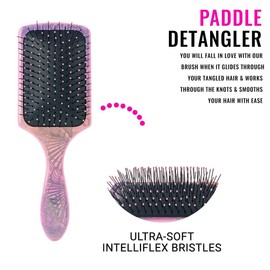 Wet Brush Hair Brush Paddle Sea Shells, AquaVent Design for Faster Drainage Plus Covers Larger Surface Area