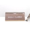 2YOUNG Kraft Standing Weekly Planner - Wirebound Kraft Undated Weekly