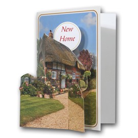 The Pictoria Press NEW HOME - Garden Cottage - a 3D Pop Up Greeting Card from